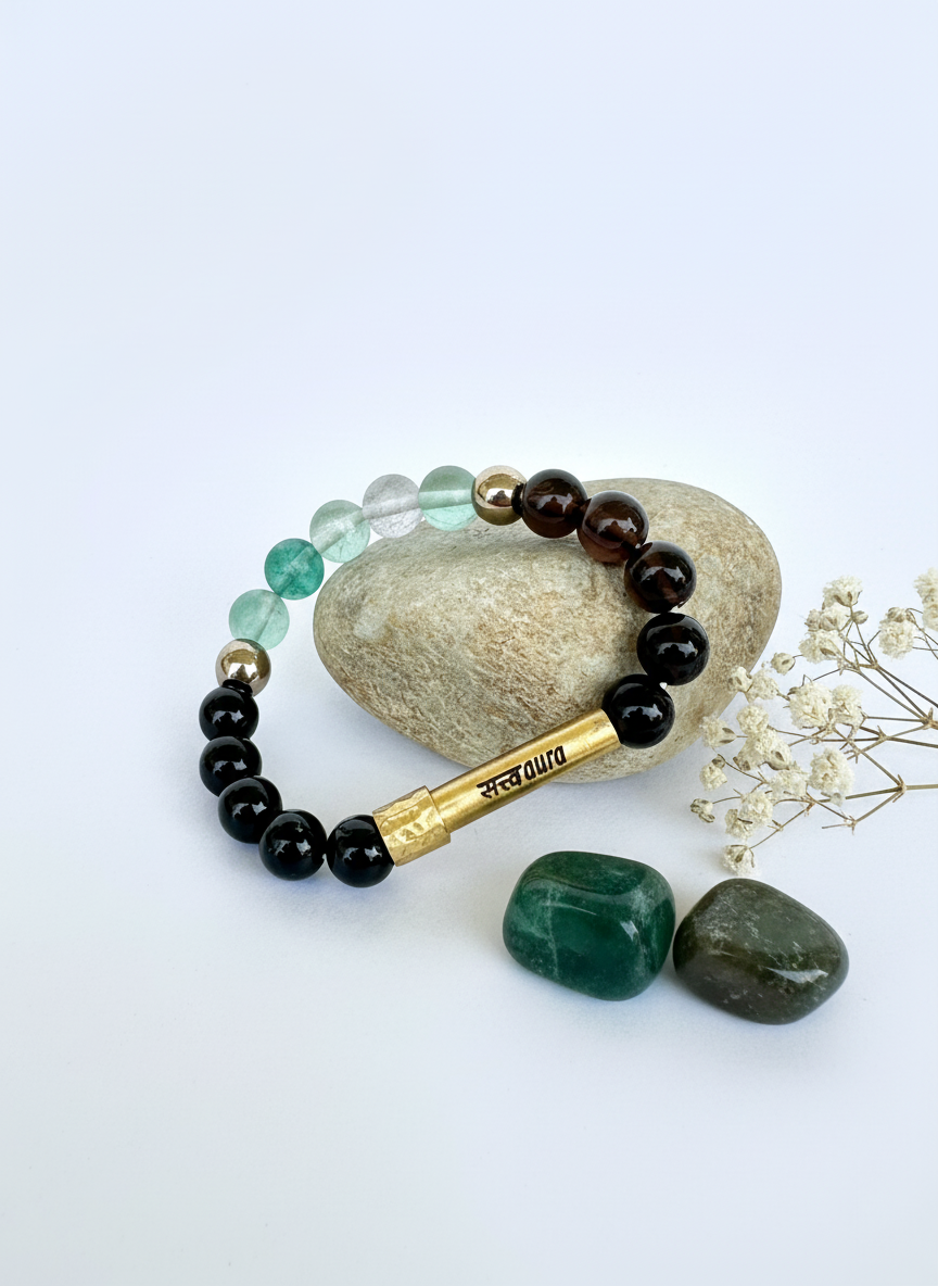 Ruling Number 4 Crystal Bracelet with Manifestation Lock