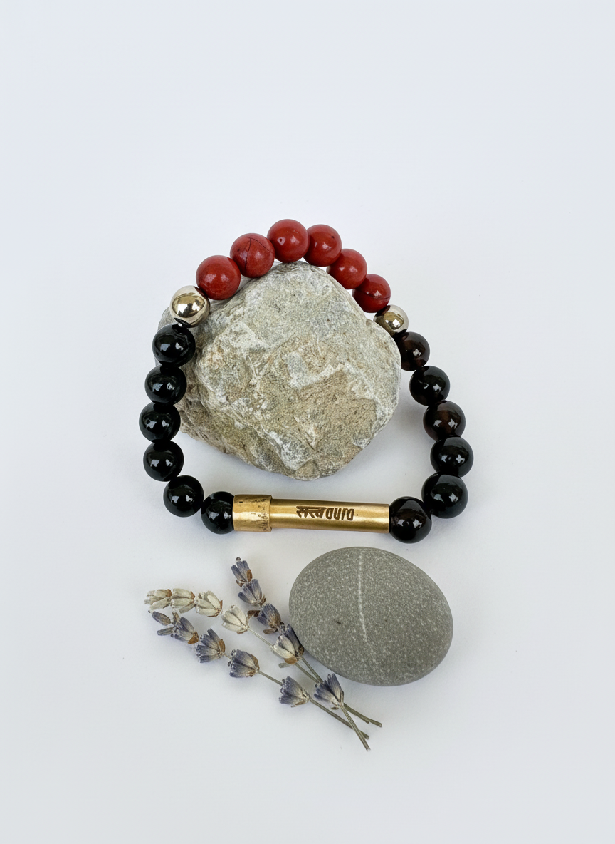Root Chakra Crystal Bracelet with Manifestation Lock