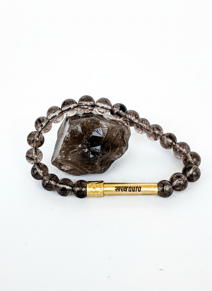 Smoky Quartz Crystal Bracelet with Manifestation
