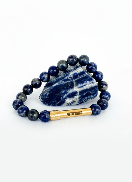 Sodalite Crystal Bracelet with Manifestation Lock