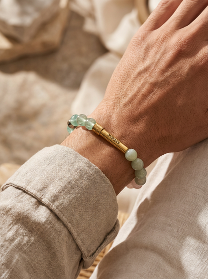 Heart Chakra Crystal Bracelet with Manifestation Lock