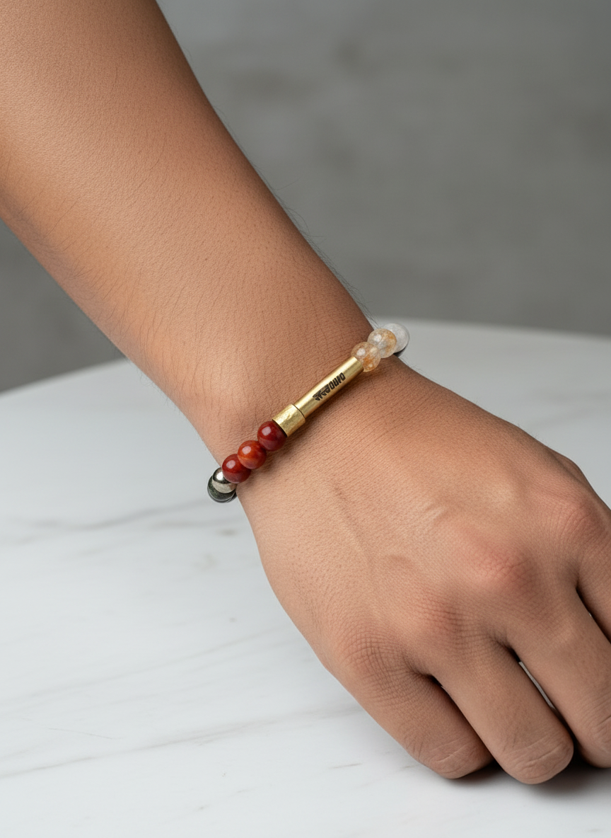 Aries Crystal Bracelet with Manifestation Lock