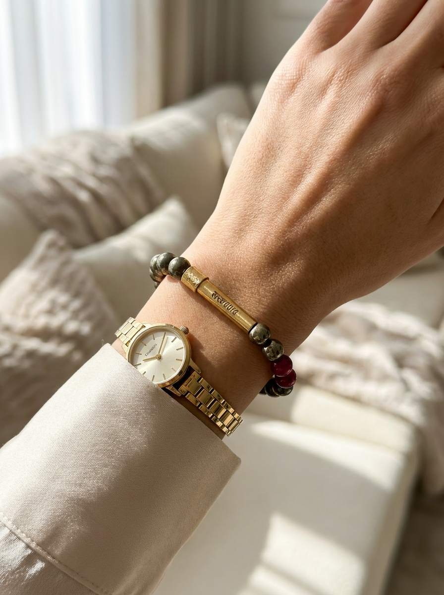 Ruling Number 8 Crystal Bracelet with Manifestation Lock