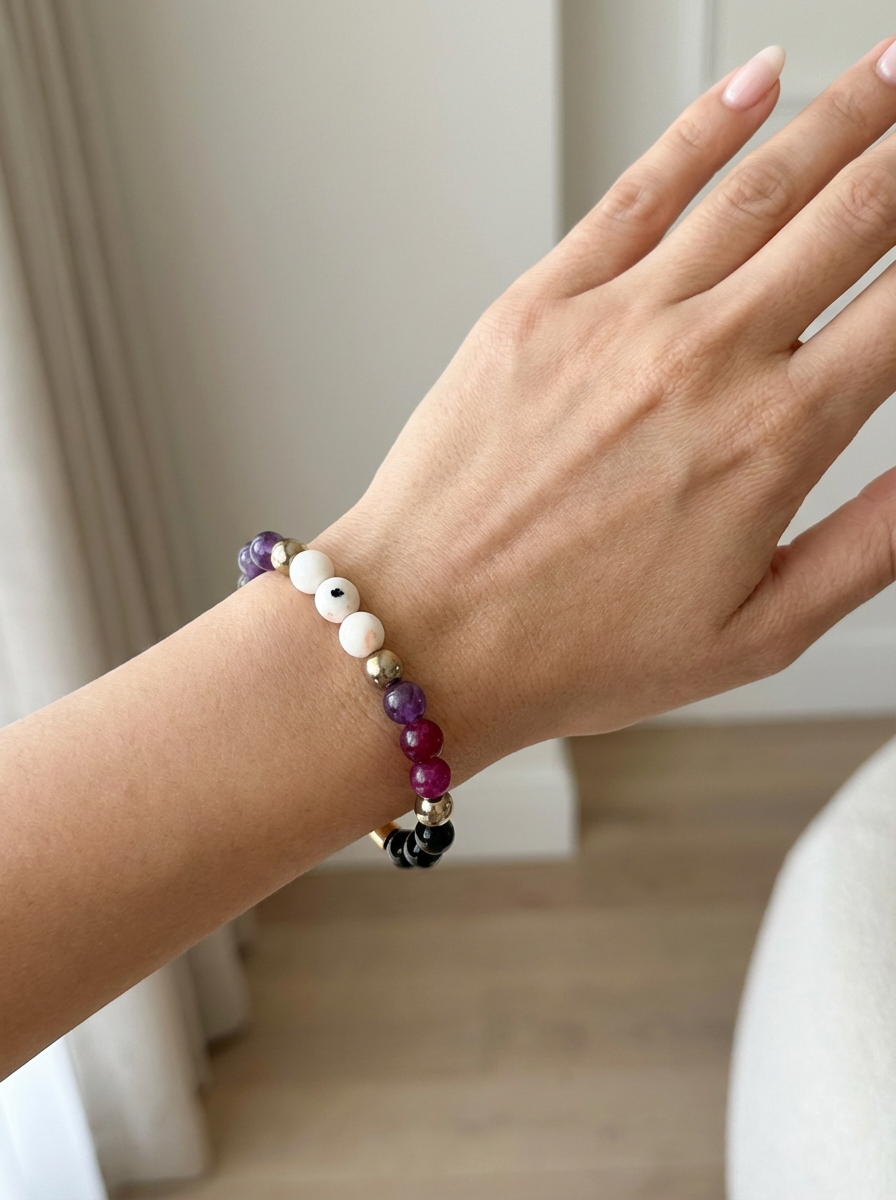 Capricorn Crystal Bracelet with Manifestation Lock