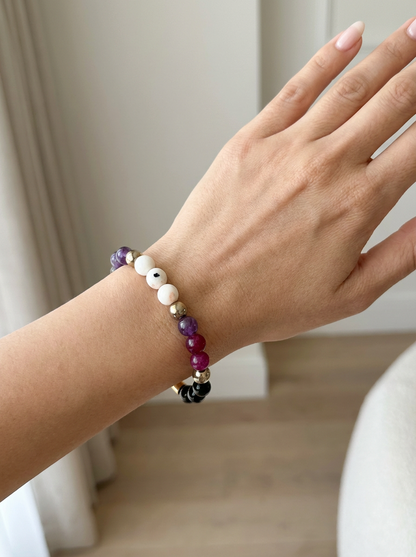 Capricorn Crystal Bracelet with Manifestation Lock