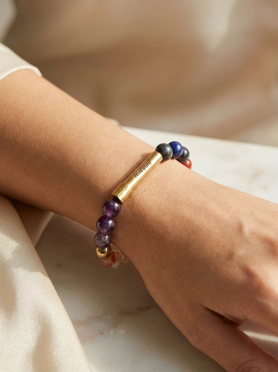 Sagittarius Crystal Bracelet with Manifestation Lock