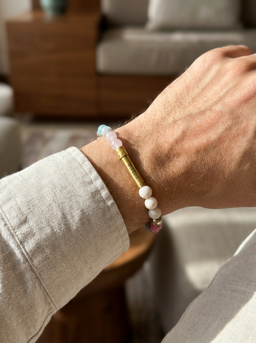 Cancer Crystal Bracelet with Manifestation Lock