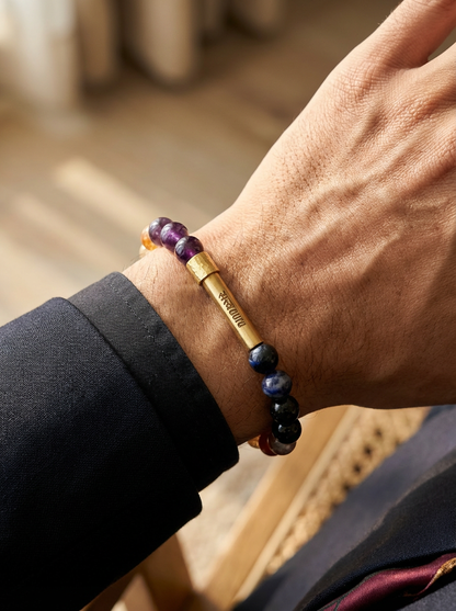 Sagittarius Crystal Bracelet with Manifestation Lock