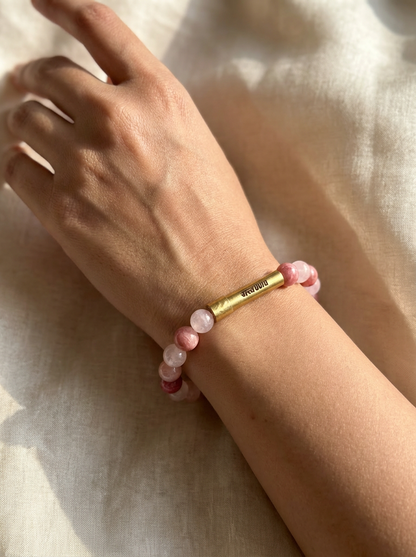 Love Aura Crystal Bracelet with Manifestation Lock