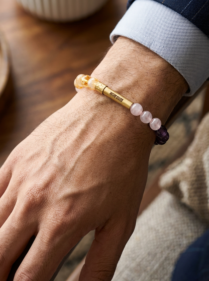 Ruling Number 9 Crystal Bracelet with Manifestation Lock