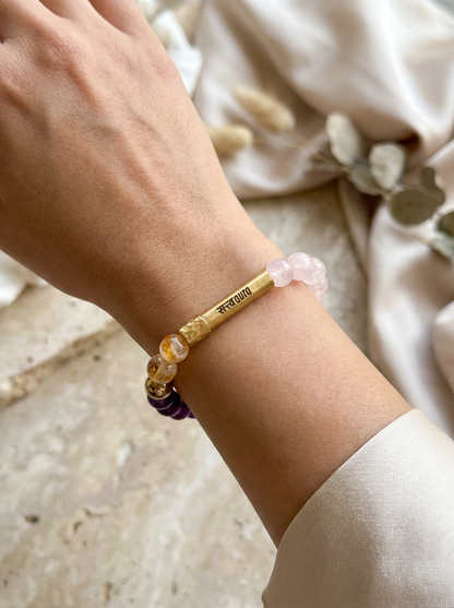 Ruling Number 9 Crystal Bracelet with Manifestation Lock