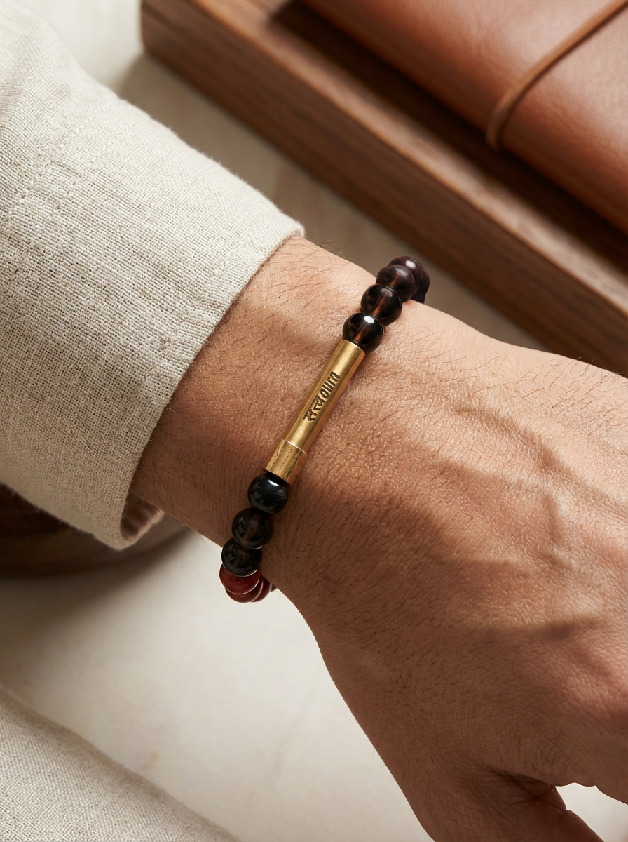 Root Chakra Crystal Bracelet with Manifestation Lock