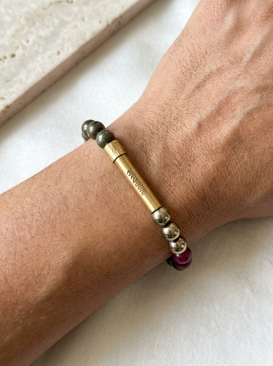 Ruling Number 8 Crystal Bracelet with Manifestation Lock