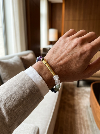 Ruling Number 7 Crystal Bracelet with Manifestation Lock