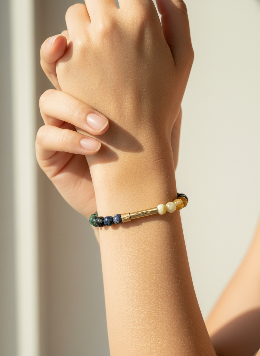 Aquarius Crystal Bracelet with Manifestation Lock