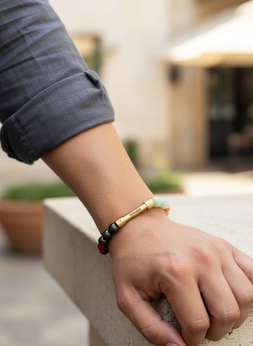 Money Magnet Crystal Bracelet with Manifestation Lock