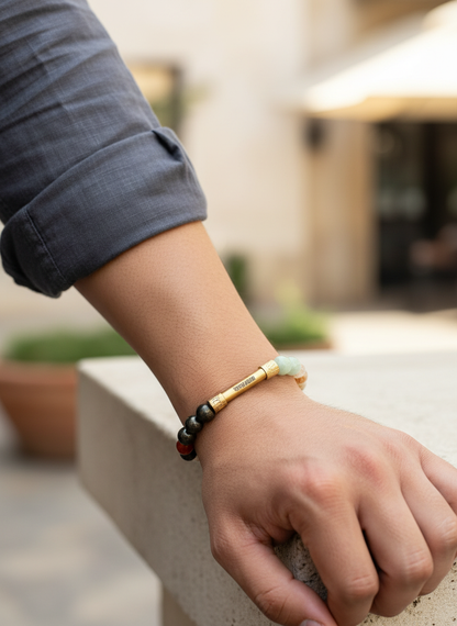 Money Magnet Crystal Bracelet with Manifestation Lock
