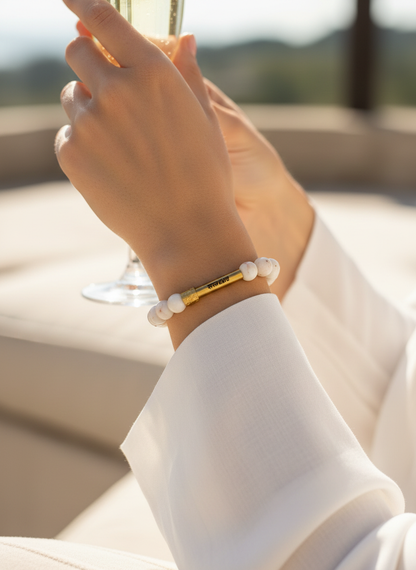 Moonstone Crystal Bracelet with Manifestation Lock