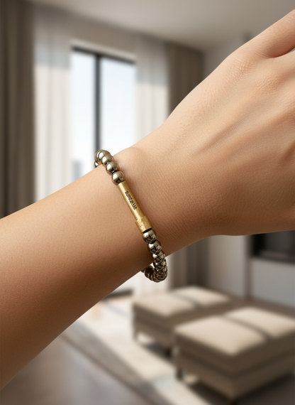 Hematite Crystal Bracelet with Manifestation Lock