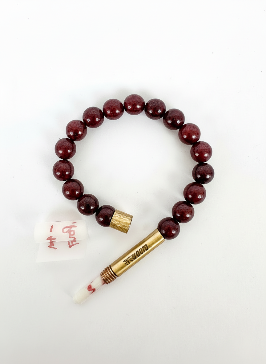 Garnet Crystal Bracelet with Manifestation Lock