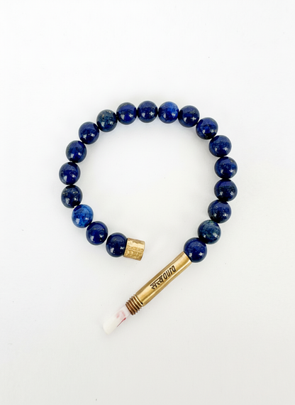 Lapis Lazuli Crystal Bracelet with Manifestation Lock