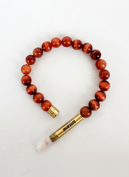 Tiger Eye Crystal Bracelet with Manifestation Lock