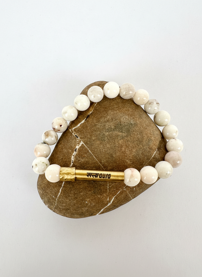 Moonstone Crystal Bracelet with Manifestation Lock