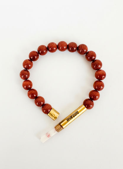 Golden Sunstone Crystal Bracelet with Manifestation Lock