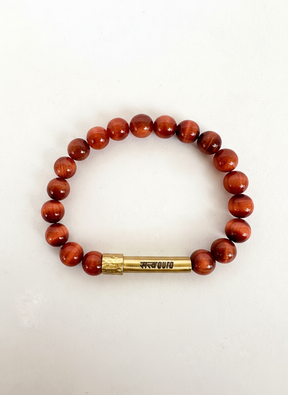 Tiger Eye Crystal Bracelet with Manifestation Lock