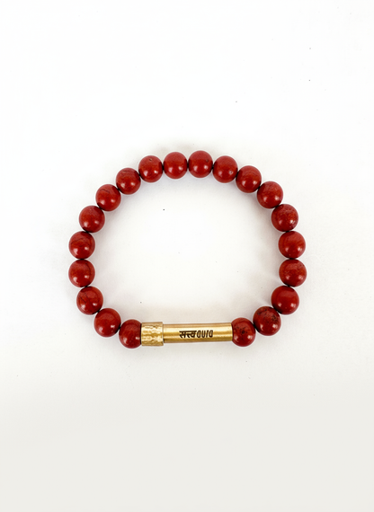 Red Jasper Crystal Bracelet with Manifestation Lock