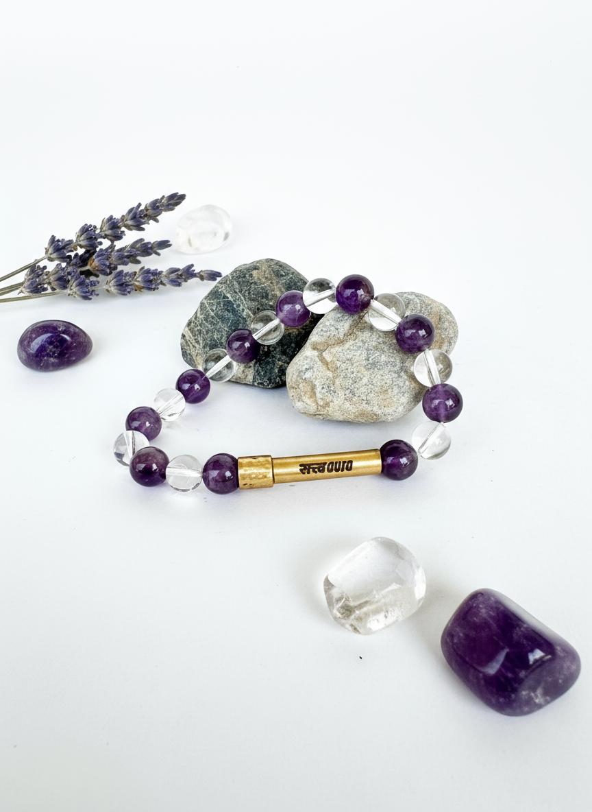 Inner Peace Crystal Bracelet with Manifestation Lock