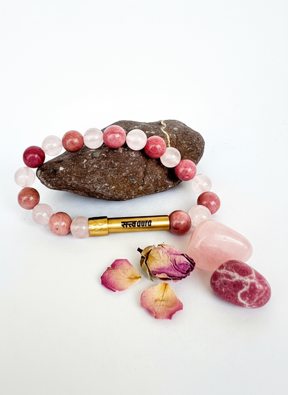 Love Aura Crystal Bracelet with Manifestation Lock