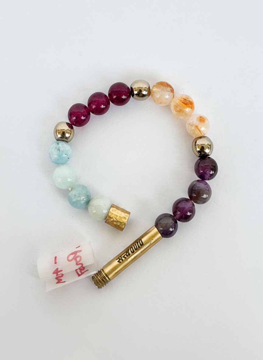 Ruling Number 5 Crystal Bracelet with Manifestation Lock