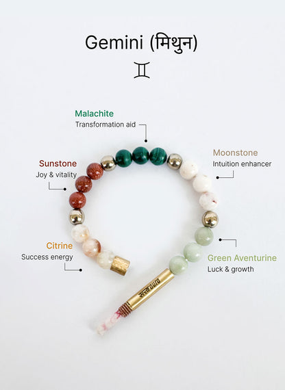 Gemini Crystal Bracelet with Manifestation Lock