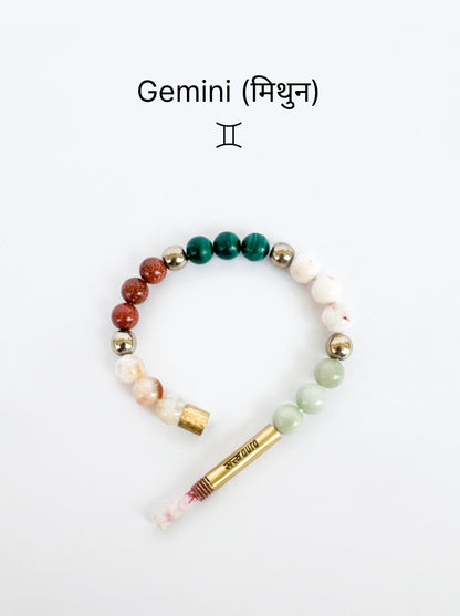Gemini Crystal Bracelet with Manifestation Lock