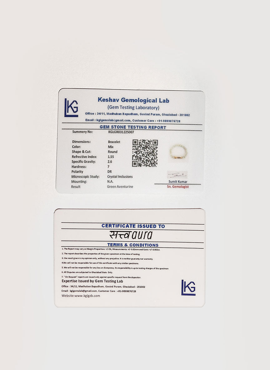 Green Aventurine Crystal Bracelet with Manifestation Lock