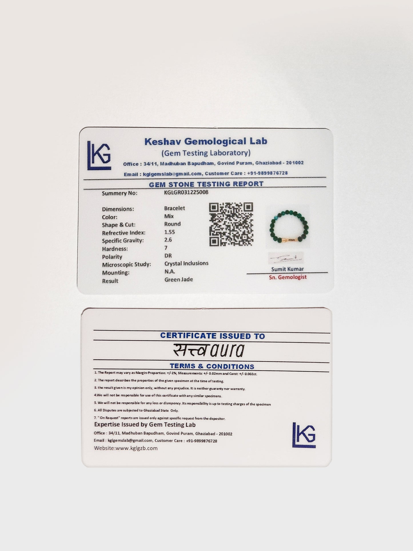 Green Jade Crystal Bracelet with Manifestation Lock