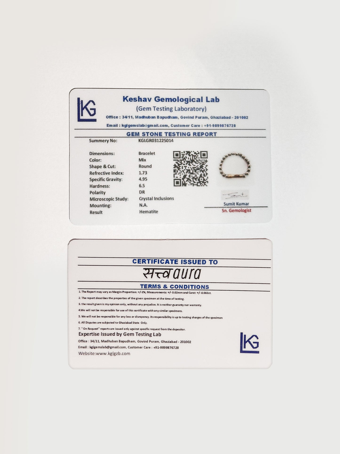 Hematite Crystal Bracelet with Manifestation Lock