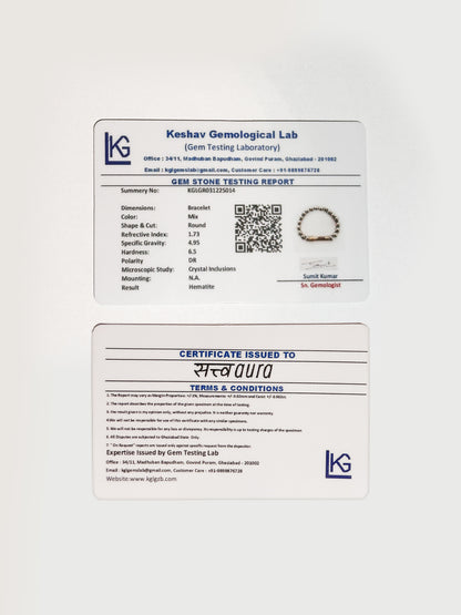 Hematite Crystal Bracelet with Manifestation Lock