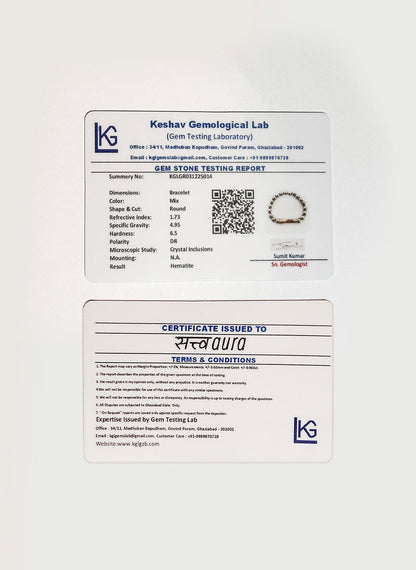 Hematite Crystal Bracelet with Manifestation Lock