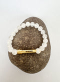 Clear Quartz Crystal Bracelet with Manifestation Lock