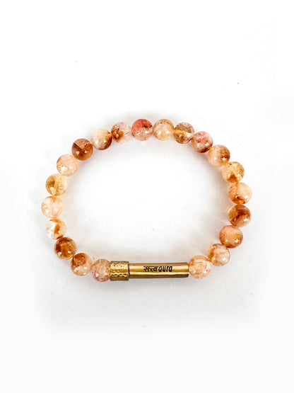 Citrine Crystal Bracelet with Manifestation Lock