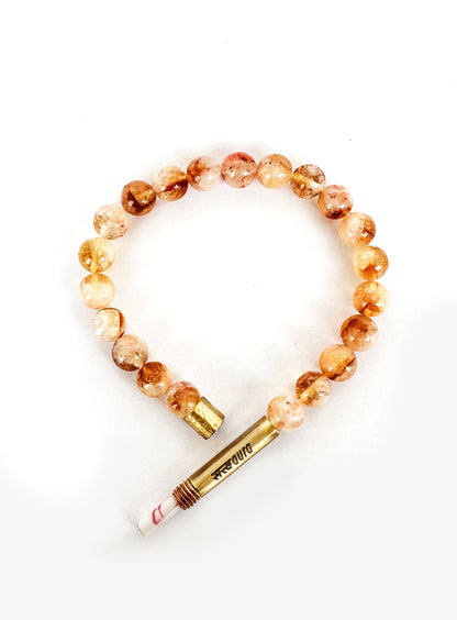 Citrine Crystal Bracelet with Manifestation Lock