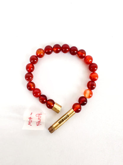 Carnelian Crystal Bracelet with Manifestation Lock