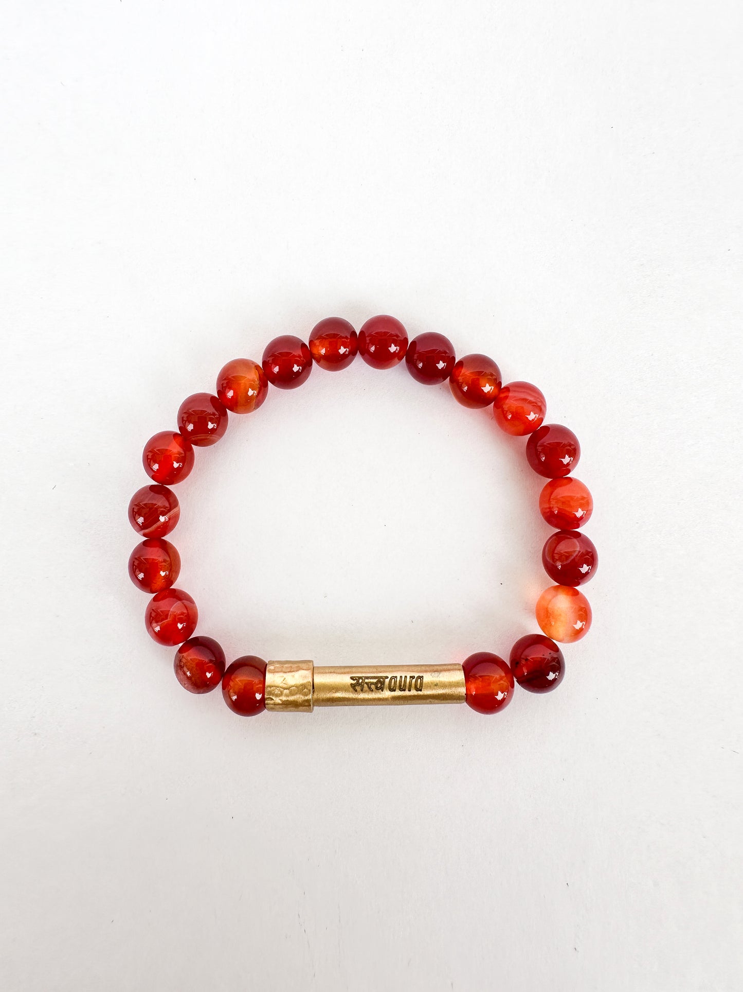Carnelian Crystal Bracelet with Manifestation Lock