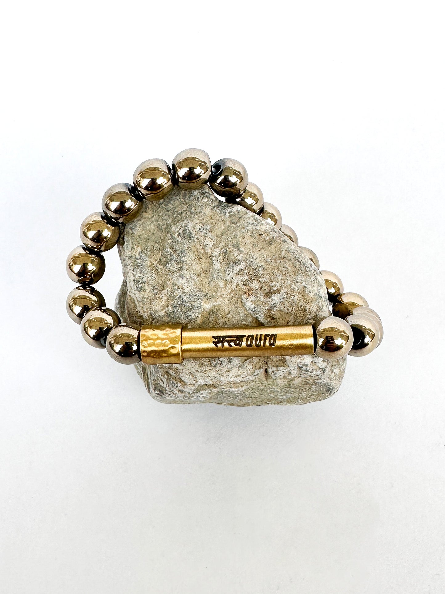 Hematite Crystal Bracelet with Manifestation Lock