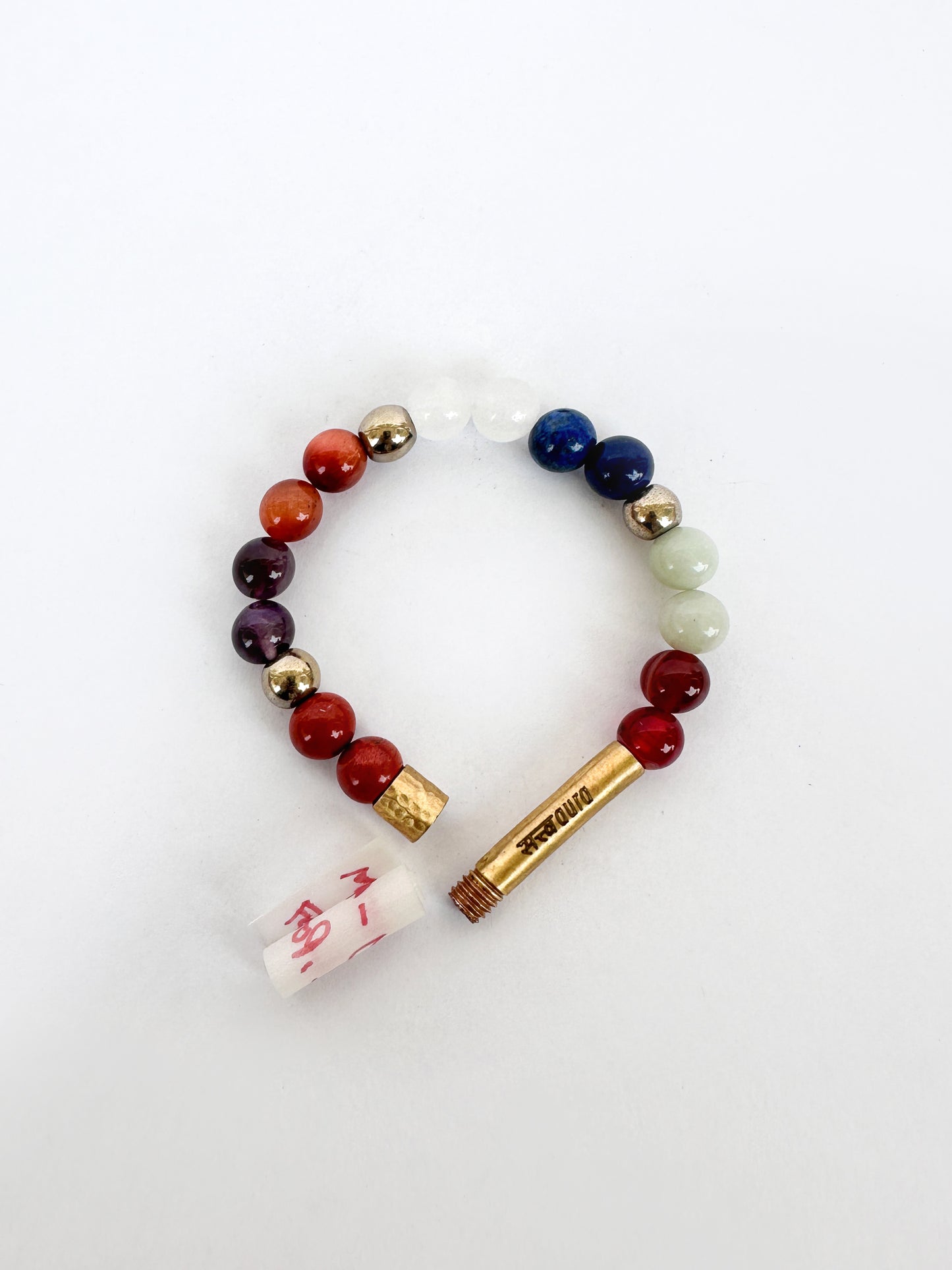 7 Chakra Crystal Bracelet with Manifestation Lock