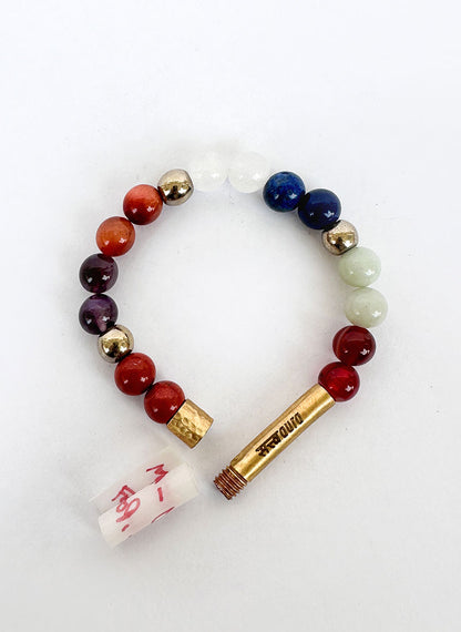 7 Chakra Crystal Bracelet with Manifestation Lock