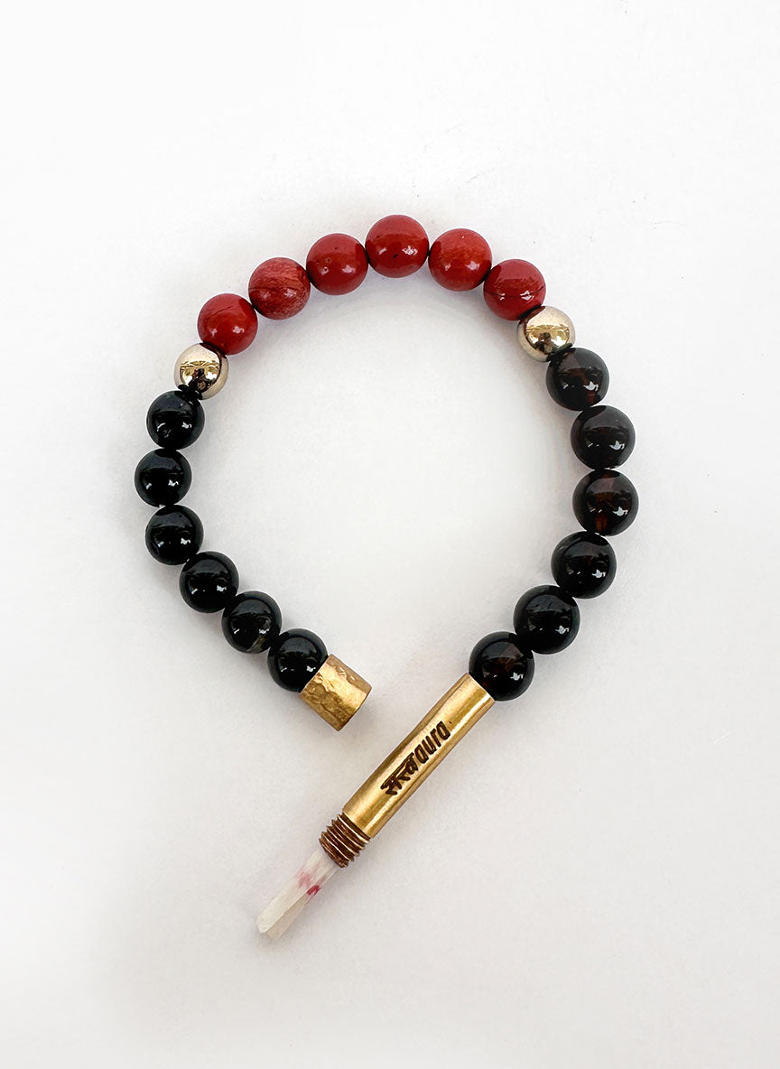 Root Chakra Crystal Bracelet with Manifestation Lock