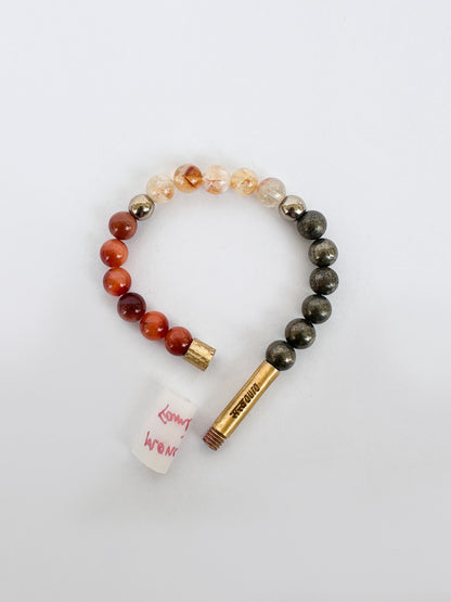 Solar Plexus Chakra Crystal Bracelet with Manifestation Lock